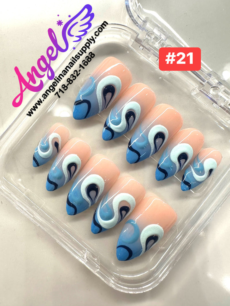 Angelina Handmade Custom Press-On | #001-#029