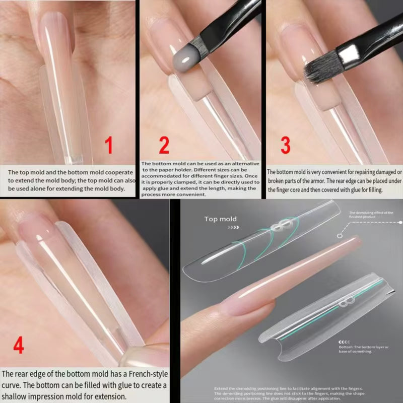 Dual Nail Form Extension Mold 15 sizes/240 pcs