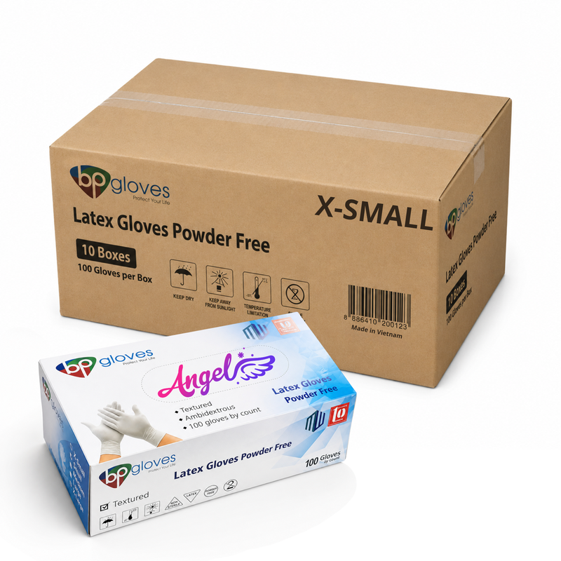 BP Latex Gloves Powder Free (X-Small - Case/1000pcs)