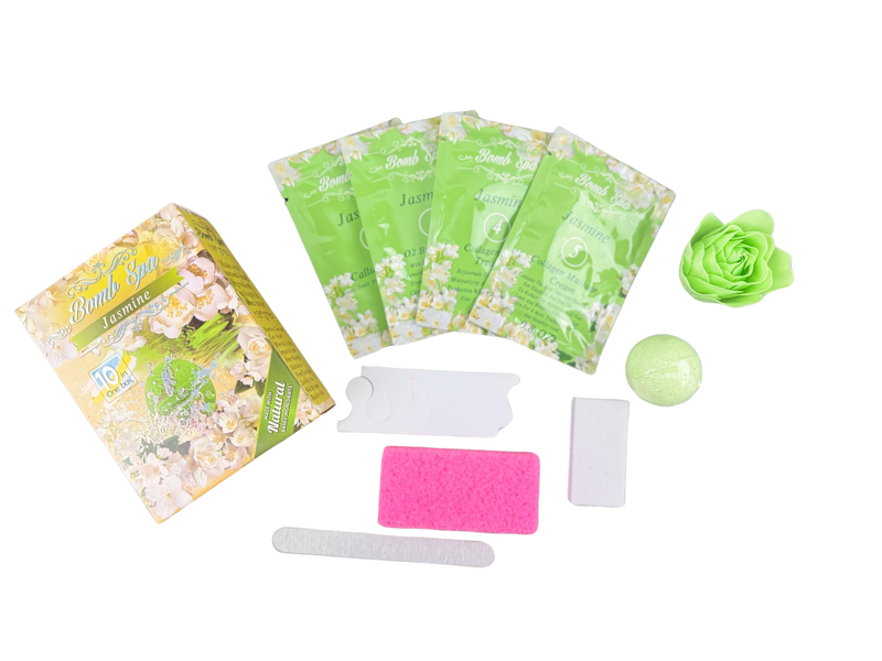 2E Organic Bomb Spa 10 in 1 - Jasmine (box/80 kits) - Angelina Nail Supply NYC