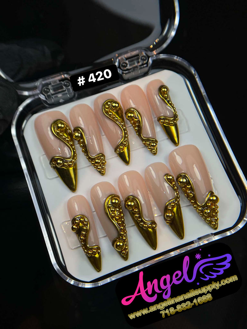 Angelina Handmade Custom Press-On | #420-#449