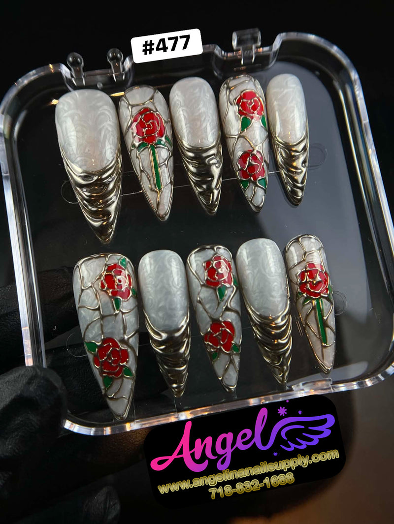Angelina Handmade Custom Press-On | #450-#479