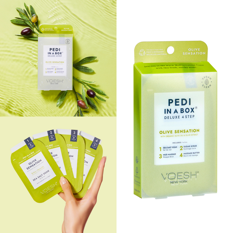 Voesh - Pedi in a Box 4 Steps Olive Sensation (box/50pcs)