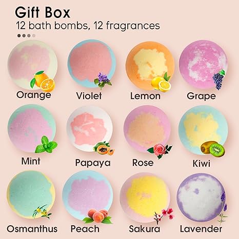 Bath Bombs Set 12 Fragrances