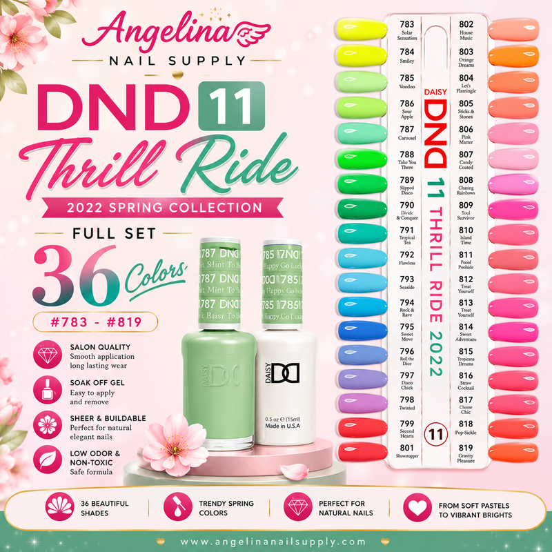 DND11 Thrill Ride 2022 Spring Collection #11 (Full Set 36 Colors #783 - #819)