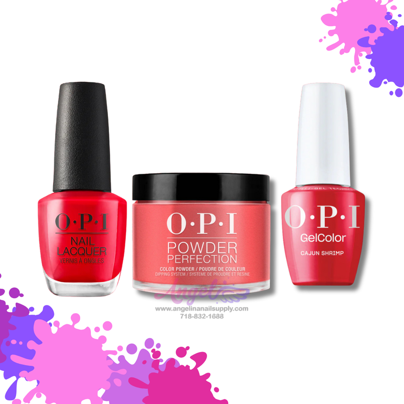 OPI 3in1 combo DP-GC-NL L64 CAJUN SHRIMP