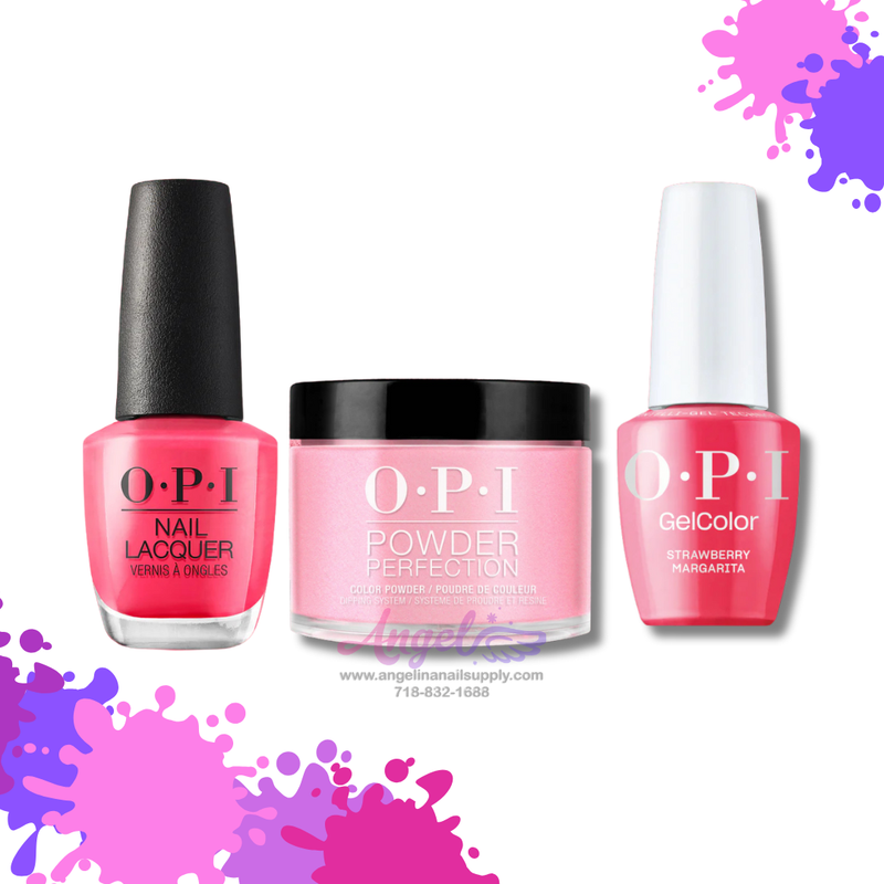 OPI 3in1 combo DP-GCT-NL M23 STRAWBERRY MARGARITA