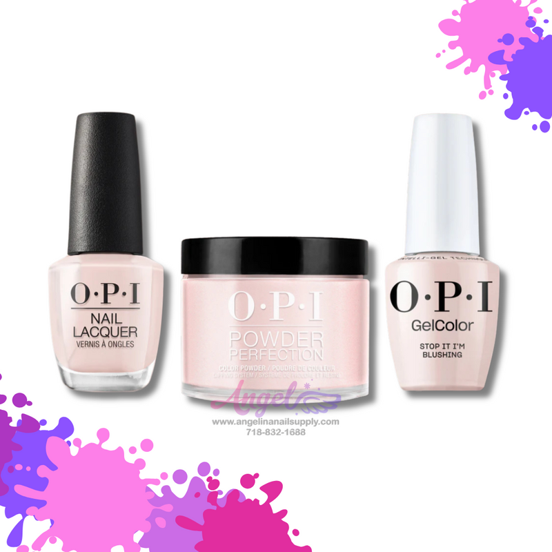 OPI 3in1 combo DP-GC-NL T74 STOP I'M BLUSHING