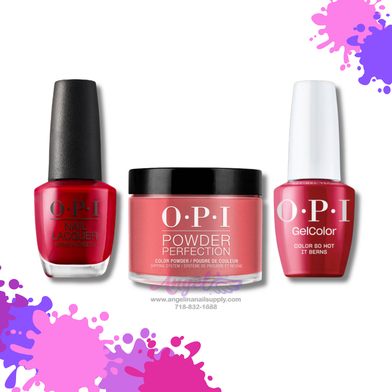 OPI 3in1 combo DP-GC-NL Z13 COLOR SO HOT IT BERNS