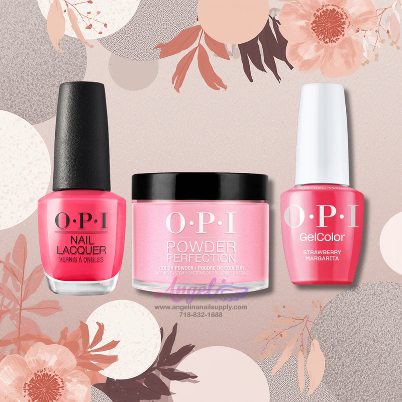 OPI 3in1 combo DP-GCT-NL M23 STRAWBERRY MARGARITA