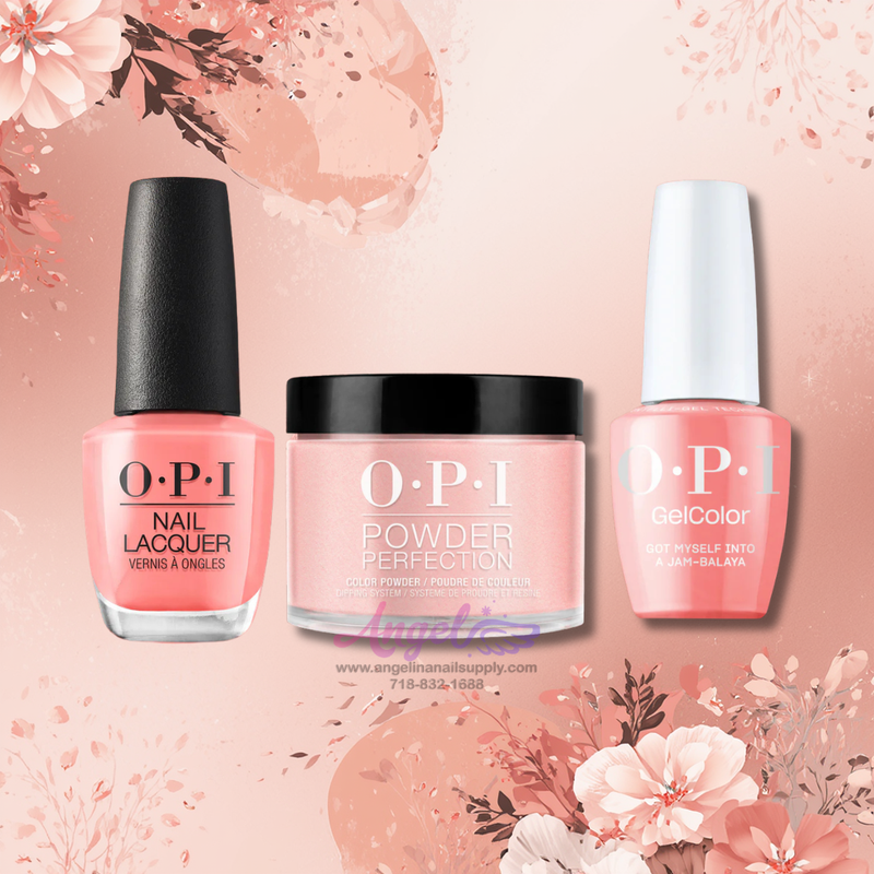OPI 3in1 combo DP-GCT-NL N57 GOT INTO A JAM-BALAYA