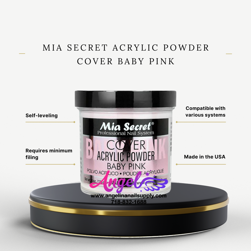 Phấn phủ Acrylic Mia Secret màu hồng nhạt 4oz