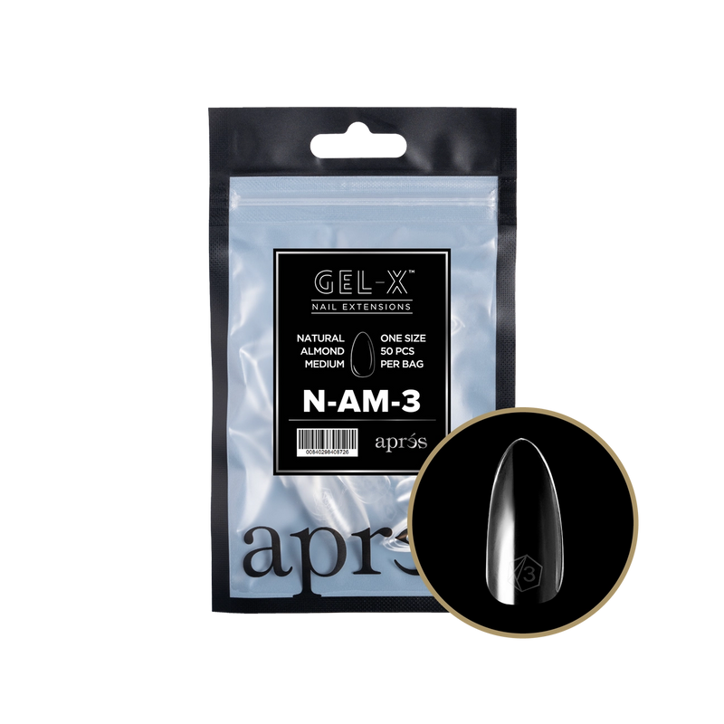 Aprés Gel-X® Natural Almond Medium Refill Bag (50pcs/pack)