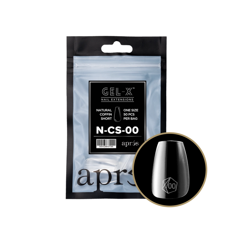 Aprés Gel-X® Natural Coffin Short Refill Bag (50pcs/pack)
