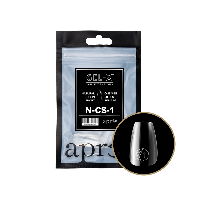 Aprés Gel-X® Natural Coffin Short Refill Bag (50pcs/pack)