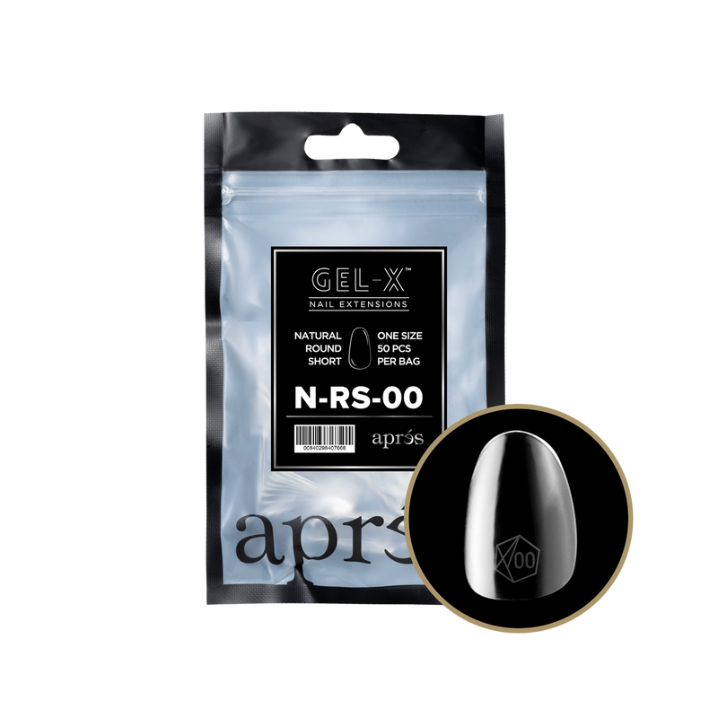 Aprés Gel-X® Natural Round Short Refill Bag (50pcs/pack)