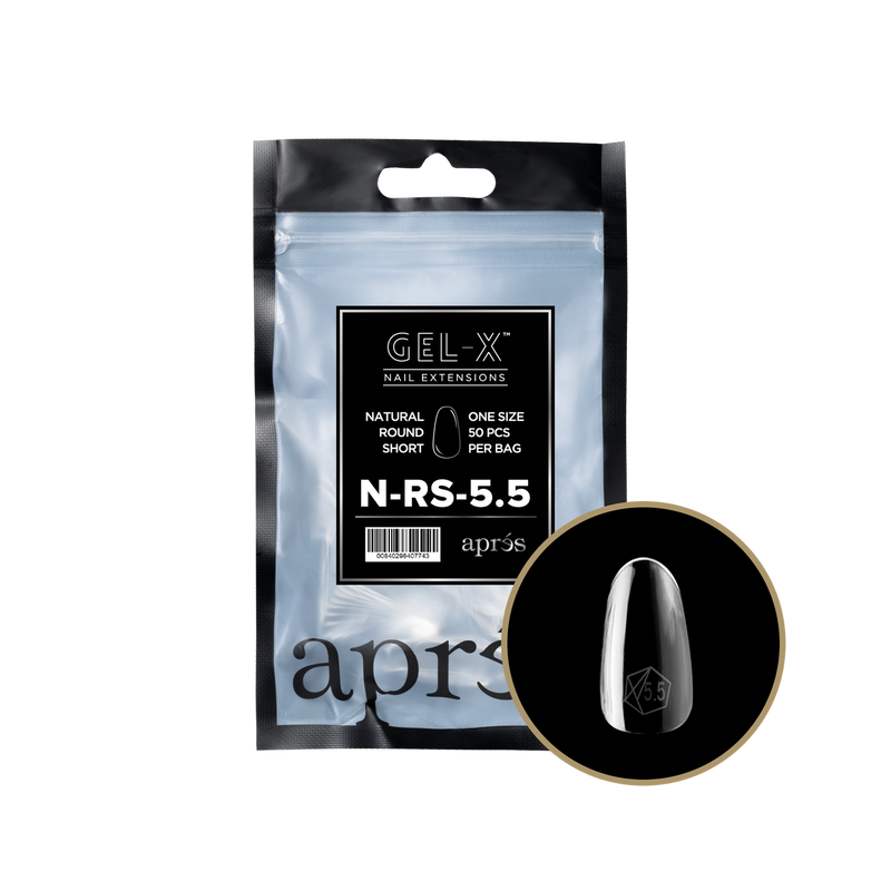 Aprés Gel-X® Natural Round Short Refill Bag (50pcs/pack)