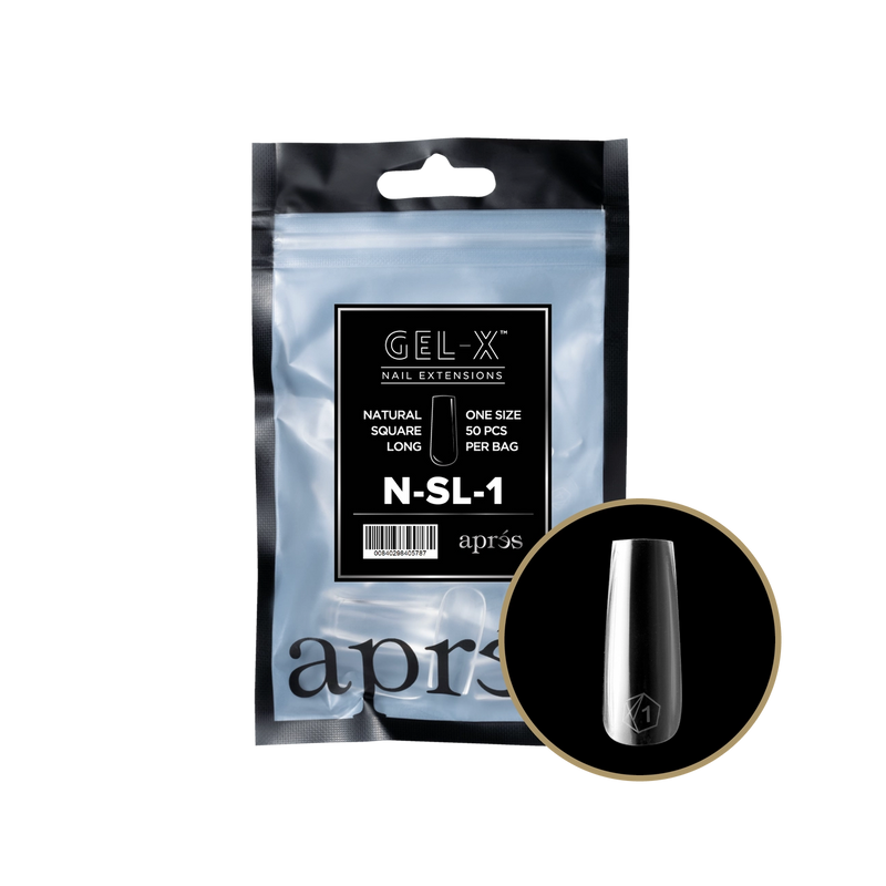 Aprés Gel-X® Natural Square Long Refill Bag (50pcs/pack)