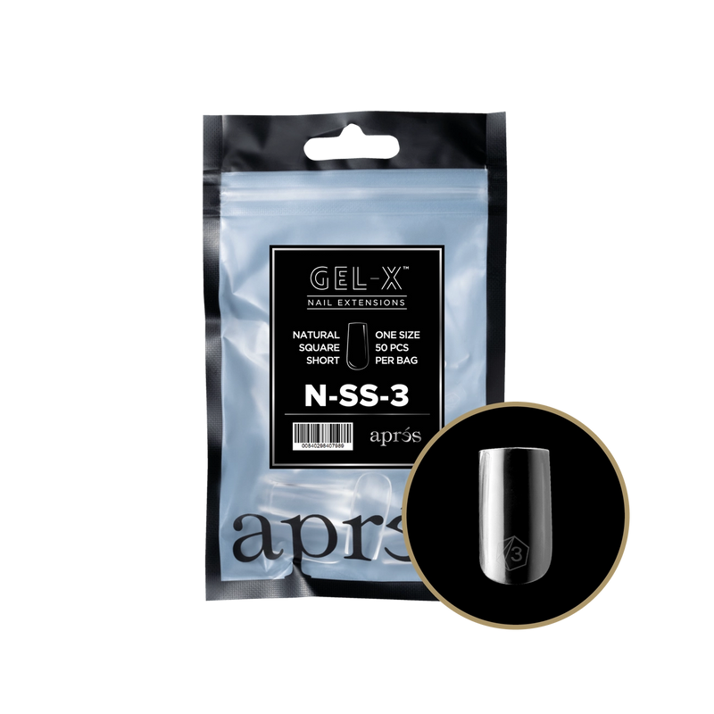 Aprés Gel-X® Natural Square Short Refill Bag (50pcs/pack)