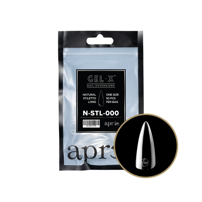 Aprés Gel-X® Natural Stiletto Medium Refill Bag (50pcs/pack)
