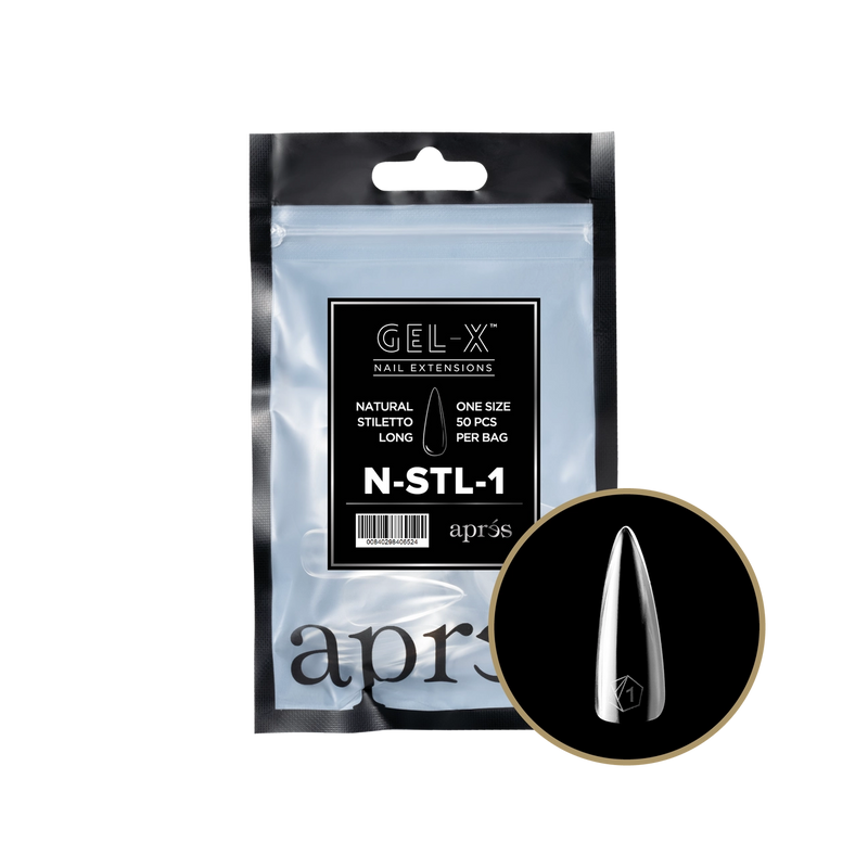 Aprés Gel-X® Natural Stiletto Medium Refill Bag (50pcs/pack)
