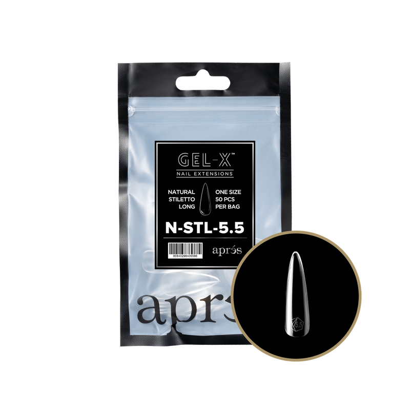 Aprés Gel-X® Natural Stiletto Medium Refill Bag (50pcs/pack)