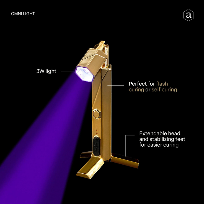 Aprés Omni Light – Portable Flash Cure Wand & Stand (3W)