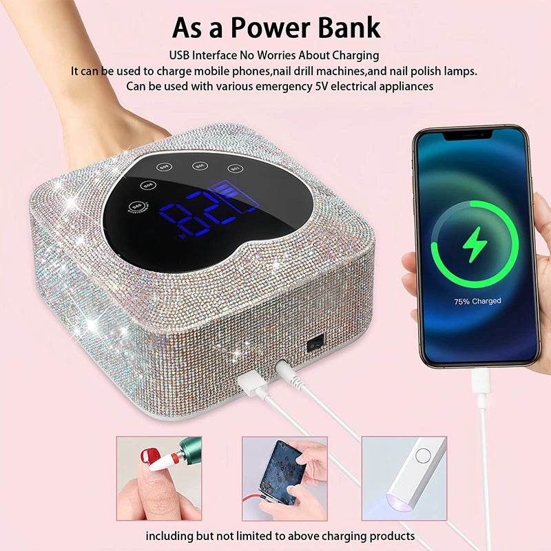 Đèn LED UV gắn đá trang trí móng tay