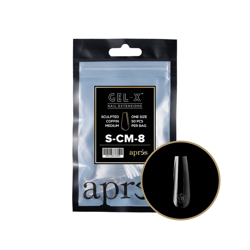 Aprés Gel-X® Sculpted Coffin Medium Refill Bag (50pcs/pack)