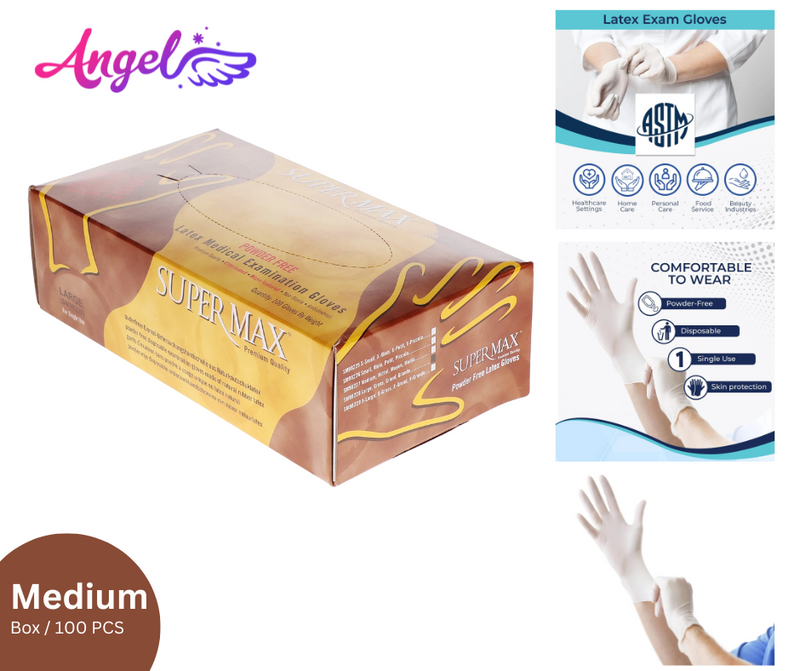Super Max Latex Gloves Powder Free
