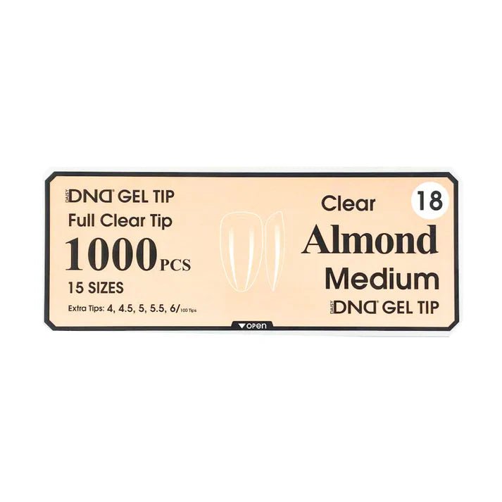 DND Clear Gel Tips - Pro Box (1000pcs) - Angelina Nail Supply NYC