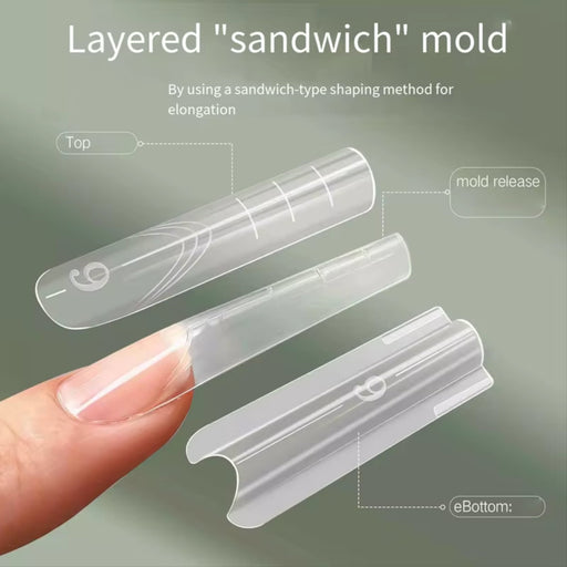 Dual Nail Form Extension Mold 15 sizes/240 pcs - Angelina Nail Supply NYC