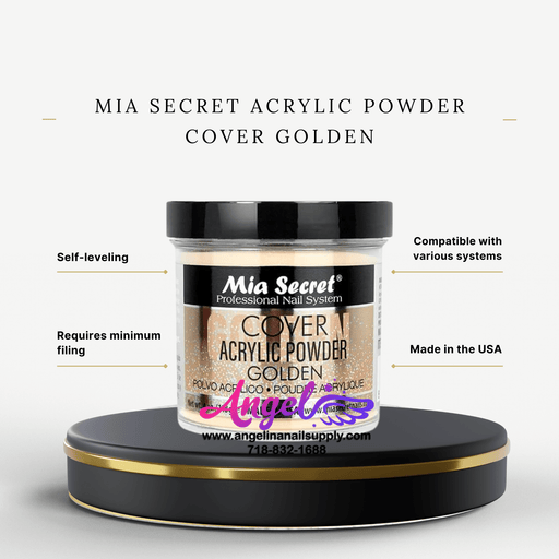 Mia Secret Acrylic Powder Cover Golden 4oz - Angelina Nail Supply NYC