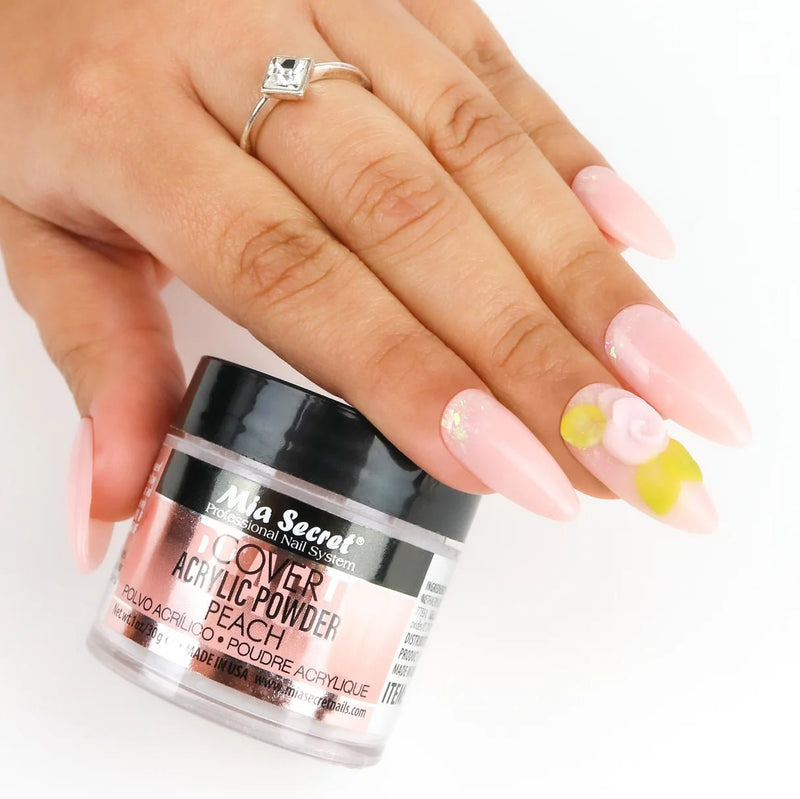 Mia Secret Acrylic Powder Cover Peach 4oz - Angelina Nail Supply NYC