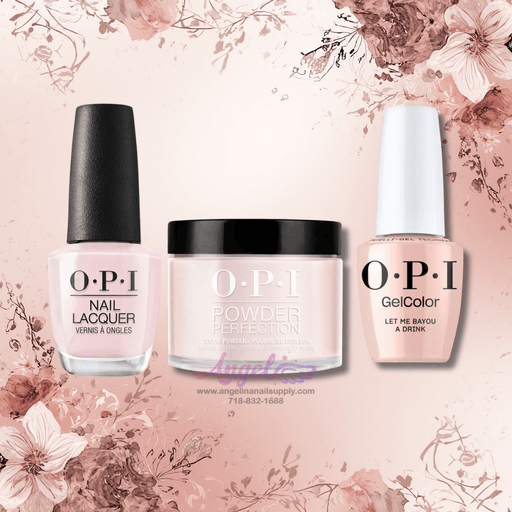 OPI 3in1 combo DP-GCT-NL N51 LET ME BAYOU A DRINK - Angelina Nail Supply NYC