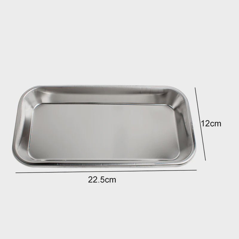 Stainless Steel Tray Silver 9" - Angelina Nail Supply NYC