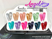 Sumika Diamond Cateye Set 12 Color 1 Base 1 Top 1 Magnets - Angelina Nail Supply NYC