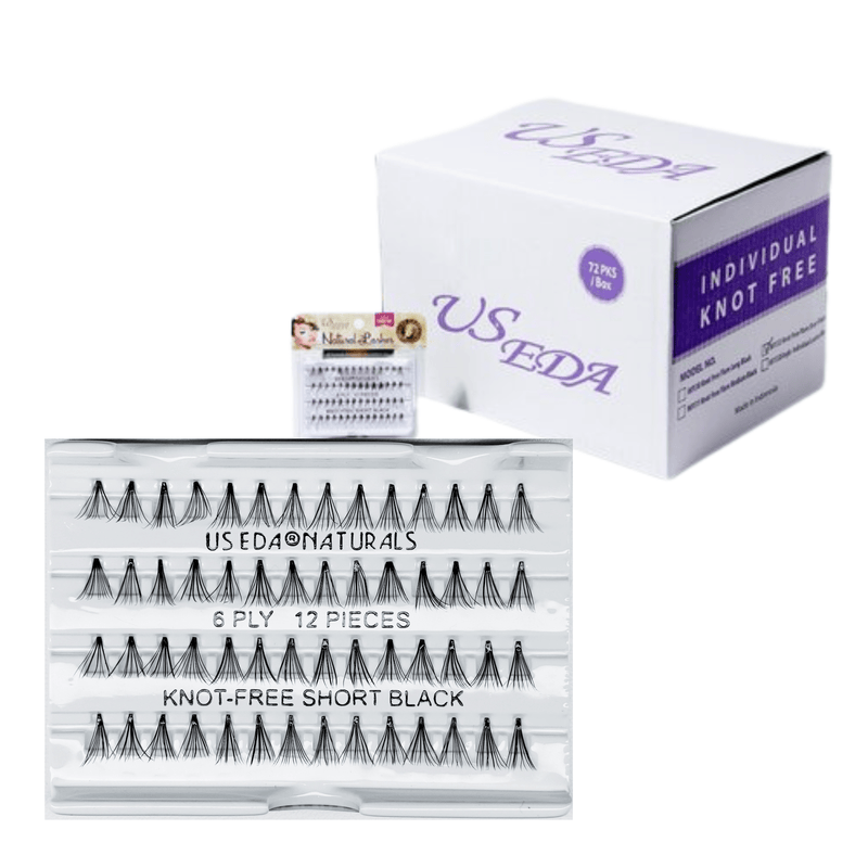 US EDA Natural Lash 12-piece | Short - Box/72 pans - Angelina Nail Supply NYC