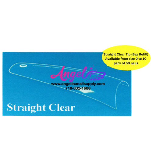 USN Straight Clear Tip (Bag Refill) - Angelina Nail Supply NYC