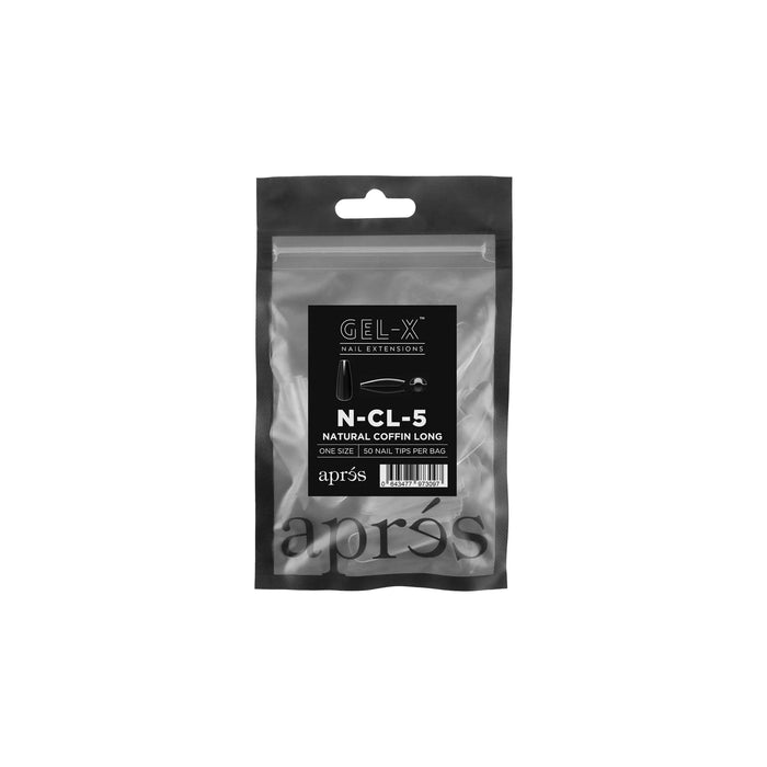 Aprés Refill Bags Natural Coffin Long (50pcs/pack) - Angelina Nail Supply NYC
