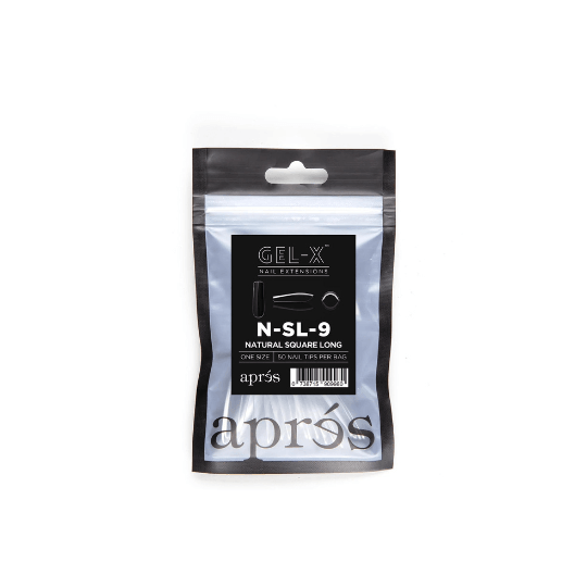 Aprés Refill Bags Natural Square Long (50pcs/pack) - Angelina Nail Supply NYC