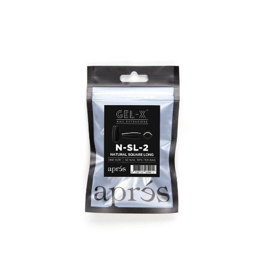 Aprés Refill Bags Natural Square Long (50pcs/pack) - Angelina Nail Supply NYC
