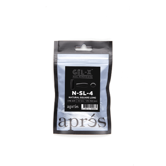 Aprés Refill Bags Natural Square Long (50pcs/pack) - Angelina Nail Supply NYC