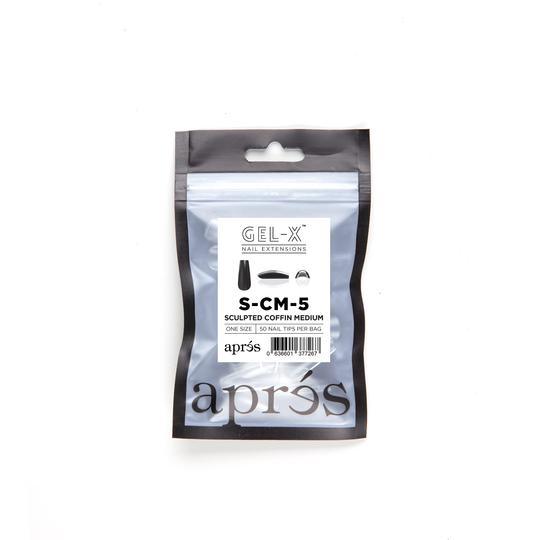 Aprés Refill Bags Sculpted Coffin Medium (50pcs/pack) - Angelina Nail Supply NYC