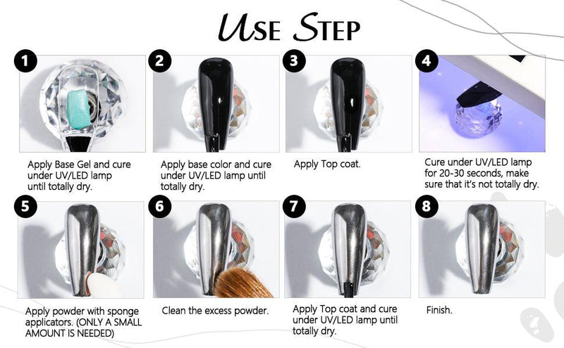 Chrome Mirror Powder Pigment MCB02 - Angelina Nail Supply NYC