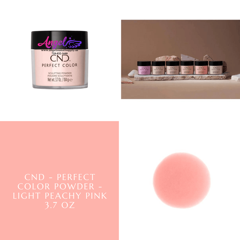 CND - Perfect Color Powder - Light Peachy Pink 3.7 oz - Angelina Nail Supply NYC