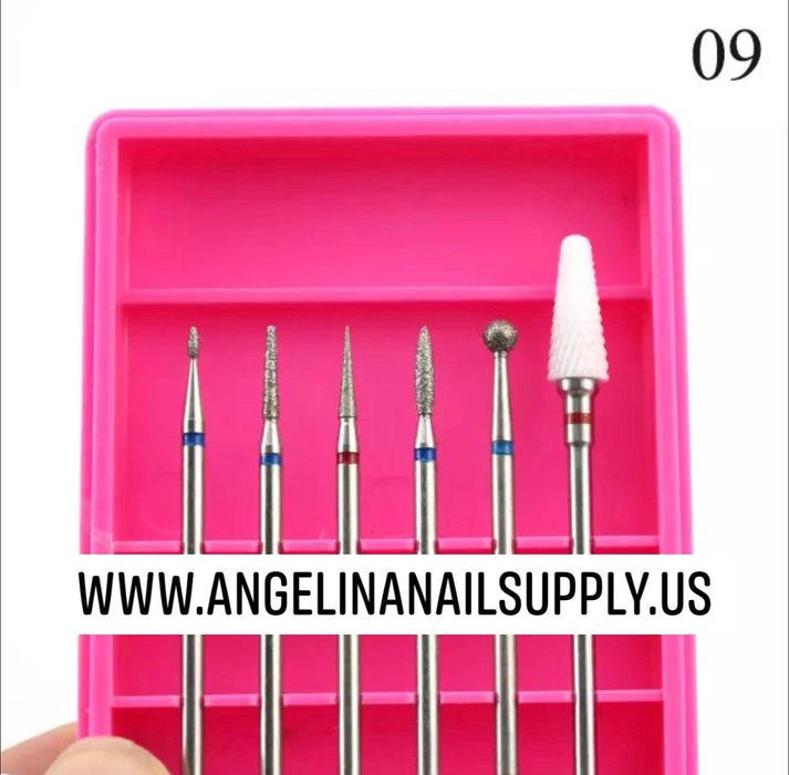 Diamond Nail Drill Bit Set (box) - Angelina Nail Supply NYC