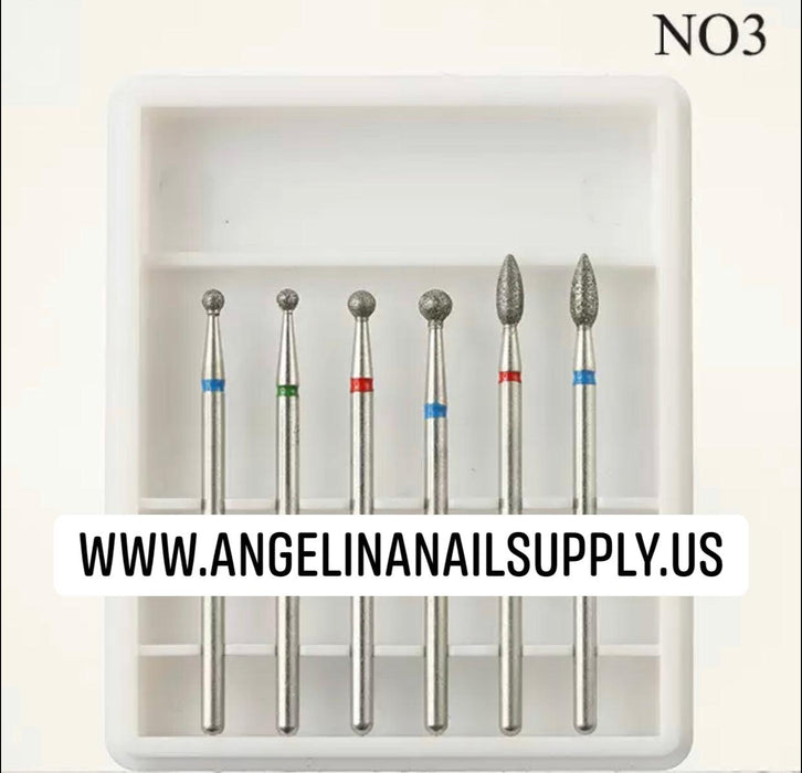 Diamond Nail Drill Bit Set (box) - Angelina Nail Supply NYC