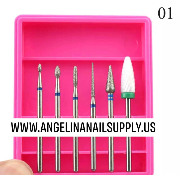 Diamond Nail Drill Bit Set (box) - Angelina Nail Supply NYC