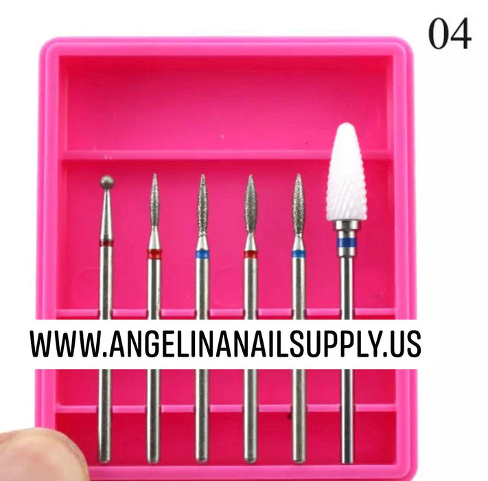 Diamond Nail Drill Bit Set (box) - Angelina Nail Supply NYC